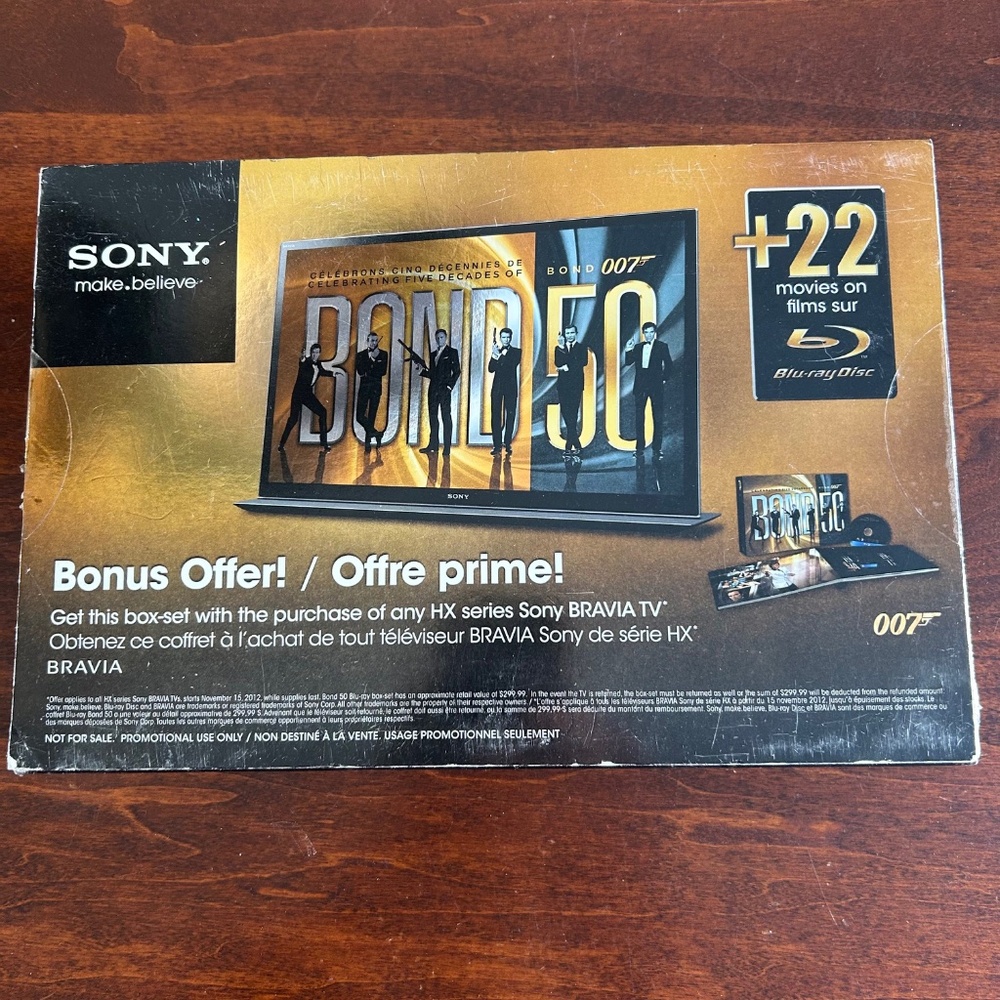 NEW Sealed James Bond Collection 50 Years Blu-Ray disc collection Sony Promotion